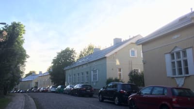 Trähus vid Mästaregatan i Åbo.