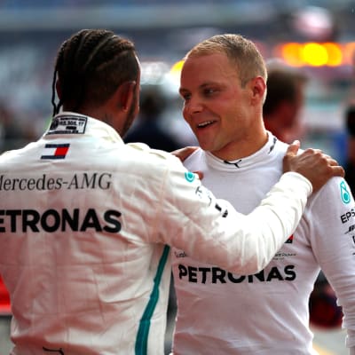 Lewis Hamilton och Valtteri Bottas.