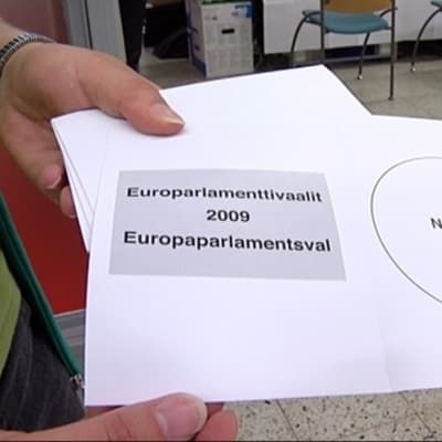 Röstsedel i EU-parlamentsvalet i juni 2009