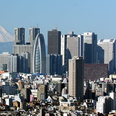 Vy över Japans huvudstad Tokyo.