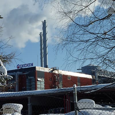 Ekokemin teollisuusalue talvella