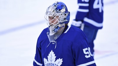 Kasimir Kaskisuo var reservmålvakt för Toronto Maple Leafs i januari.