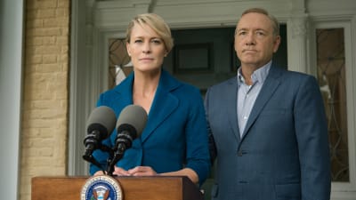 Claire Underwood (Robin Wright) och Frank Underwood (Kevin Spacey) i serien House of Cards.