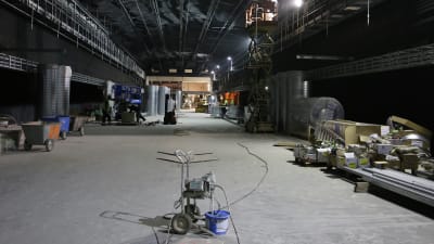 Mattby metroperrong under konstruktion.