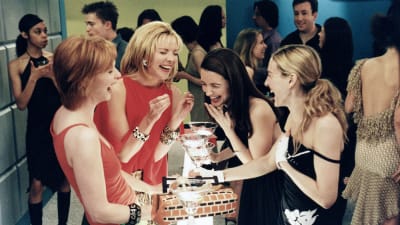 Miranda (Cynthia Nixon), Samantha (Kim Cattrall), Charlotte (Kristin Davis) och Carrie (Sarah Jessica Parker) i succéserien Sex & the City.