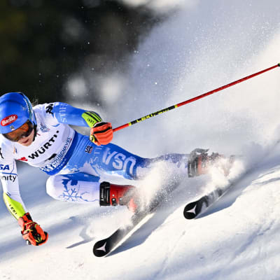 Mikaela Shiffrin vid alpin-VM 2023.