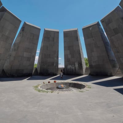 Minnesmärket för folkmordet på armenier i Armeniens huvudstad Jerevan