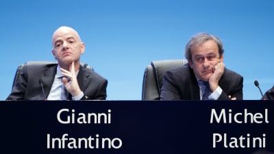 Gianni Infantino och Michel Platini.