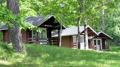 Stugor på campingplatsen i Kokon i Borgå