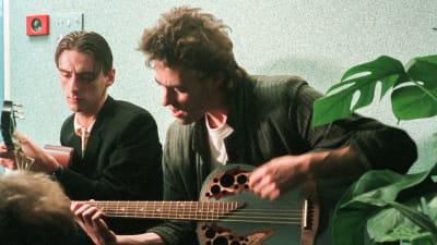 Paul Weller ja Bob Geldof studiossa. Arkistokuva dokumentista.
