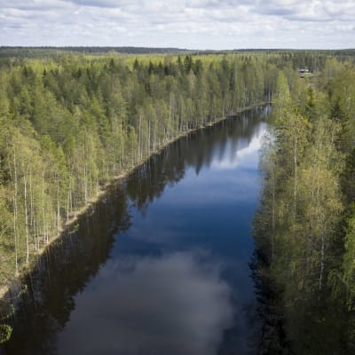 Esse å fotograferad från luften. 