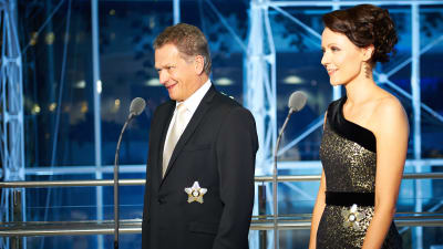 President Sauli Niinistö och hans hustru Jenni Haukio