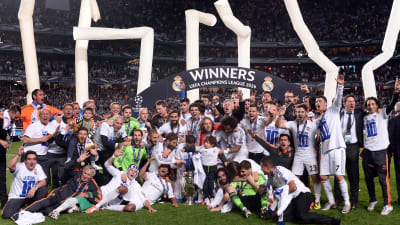Real Madrid, vinnare i Champions League 2013-2014, efter finalen.