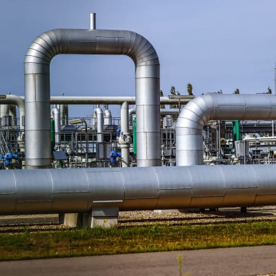Nord Streamin kaasuputkia Lubminissa Saksassa.