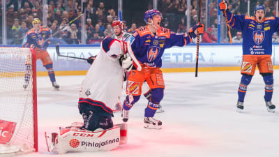 Tappara firar mål mot HIFK.