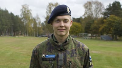 Janne Kinnunen på Nylands brigad.