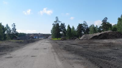 Byggarbete i Koverhar i Hangö.