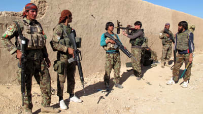 Afghanska säkerhetstrupper i Helmand.