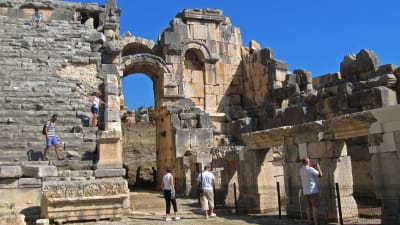 Ruiner av den antika grekiska staden Myra i den turkiska staden Demre.