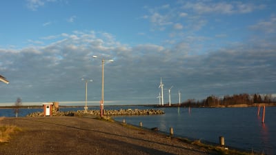 Vindkraftsparken i Molpe i Korsnäs.