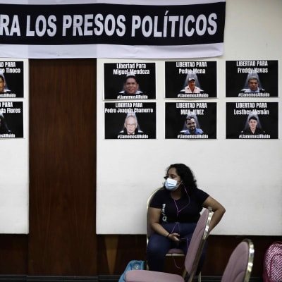 Krav på frigivning av politiska fångar i Nicaragua.