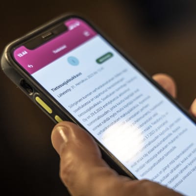 Ilmoitus Edlevo -sovelluksessa tietosuojaloikkauksesta.