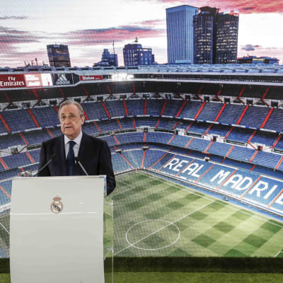Real Madrids president Florentino Perez.