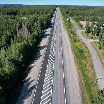 Ilmakuva Nelostien varalaskupaikasta Joutsassa.