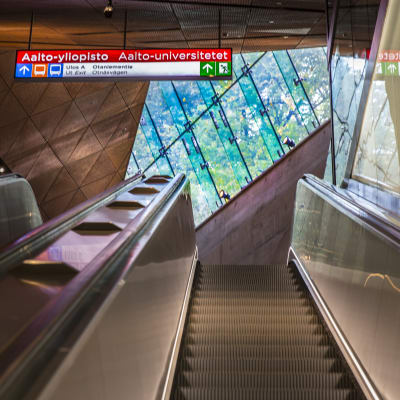 Aalto-universitetets metrostation.