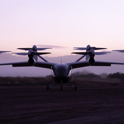Joby Aviationin eVTOL-ilma-alus, joka on suunniteltu taksilentotoimintaan. Laitteen testilento Kaliforniassa lokakuussa 2021