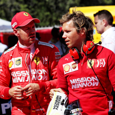 Sebastian Vettel ja Antti Kontsas.