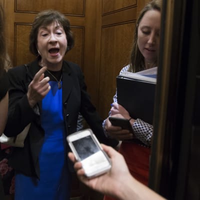 Susan Collin är den tredje republikanska senatorn som har meddelat att hon inte kan rösta för att en ny omstridd sjukvårdslag