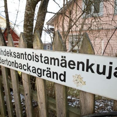 kyltti vanhassa porvoossa