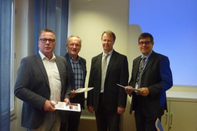 Jarmo Uutela, Caj-Erik Karp, John Erickson och Kaj Suomela