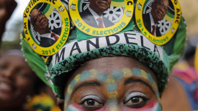 ANC-anhängare i Johannesburg år 2014.