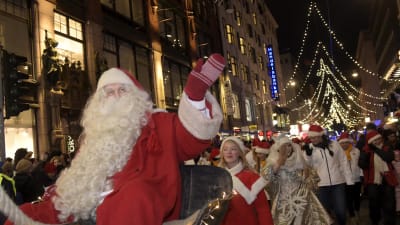 Julgubben på Alexandersgatan i Helsingfors