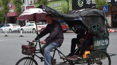 Kina cykeltaxi.