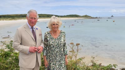 Prins Charles och Camilla, hertiginna av Cornwall. Juli 2018