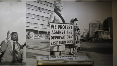 Utställning om apartheid i Sydafrika