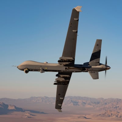 Miehittämätön lentoalus MQ-9 Reaper testilennolla Nevadassa 14.1.2020.