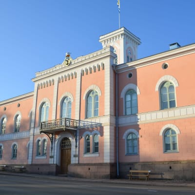stort rosa hus
