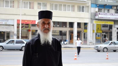Nikodim Tsarknias leder den olagliga makedonisk-ortodoxa kyrkan i Grekland.
