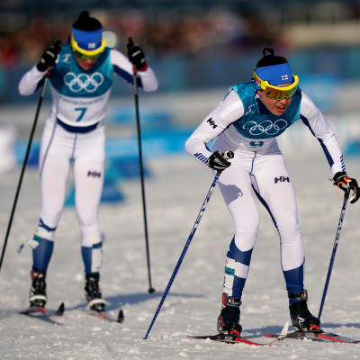 Kerttu Niskanen och Krista Pärmäkoski skidade bra på 30 km.