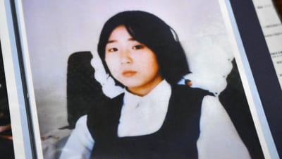 Fotografi av den till Nordkorea kidnappade japanska Megumi