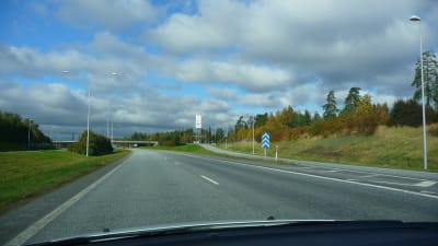 Motorvägsavtaget till Liselund i Vasa.