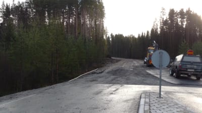 Den nybyggda vägen mot det blivande Hästsportcentret