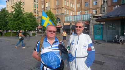 Håkan Johansson och Harry Swanljung på Wasa marsch