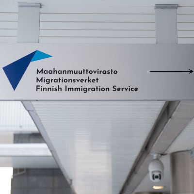 Migrationsverkets korridor i Helsingfors.