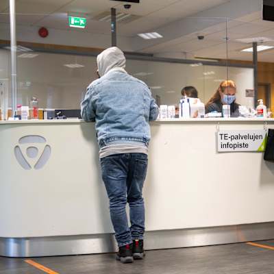 Kvinnor vid TE-centralens servicedesk
