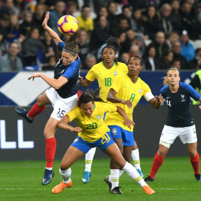 Frankrike slog Brasilien i en träningsmatch i november 2018 med 3–1.